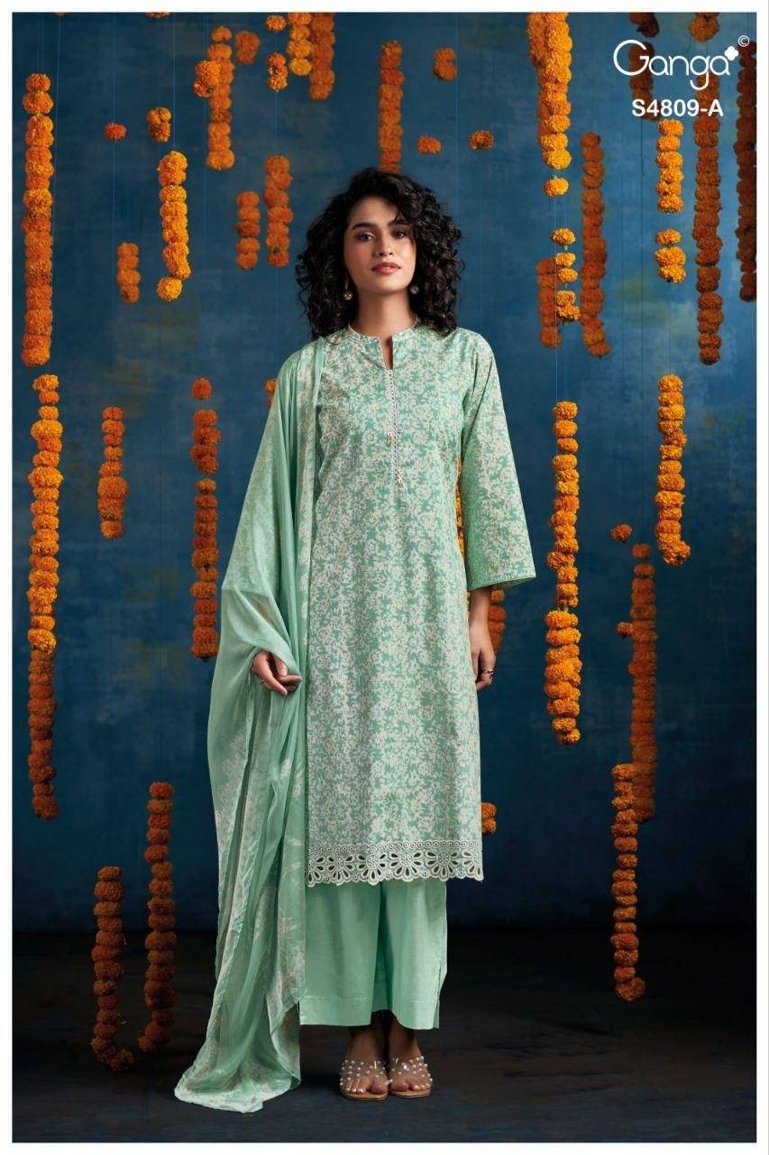 HESPERA 4809 By Ganga Fashion Stylish Beautiful Colourful PREMIUM PURE BEMBERG Dresses At Wholesale Price